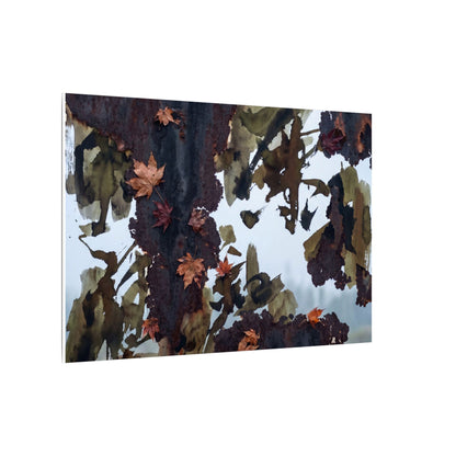 Rust Patina Charcoal Ink Canvas Art | Sophisticated Dark Japandi Art