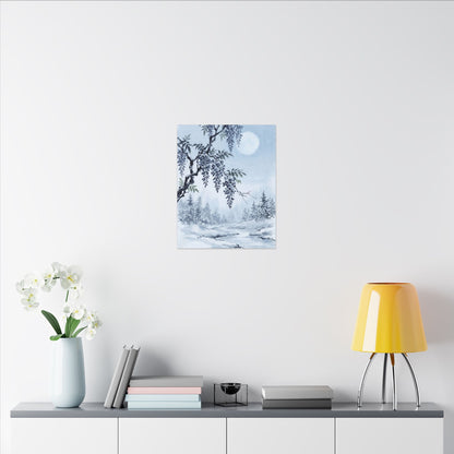 Seijaku Wisteria Canvas Art - Zen Sumi E