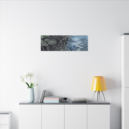 Pine Tree Spring Canvas Art | Japandi Neutral Design