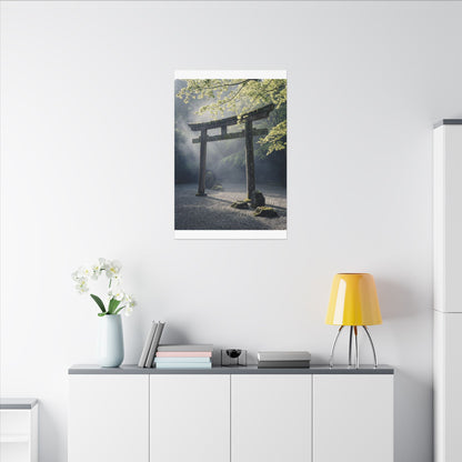 Torii Gate Canvas Art | Spring Zen Karesansui Art