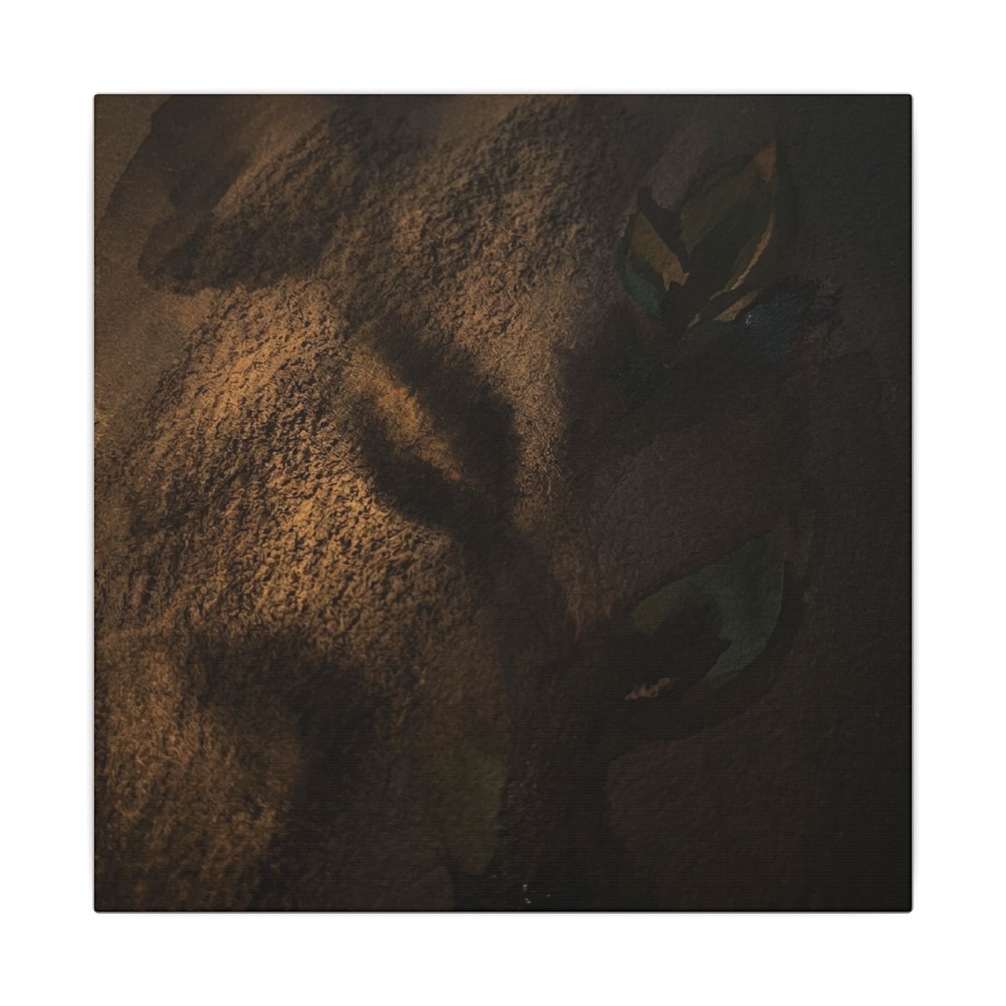 Candlelight Shadow Play Canvas Art - Dark Japandi Ma