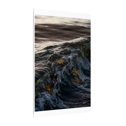 Dark Japandi Ocean Wave in Dawn | Moody Minimal Canvas Art