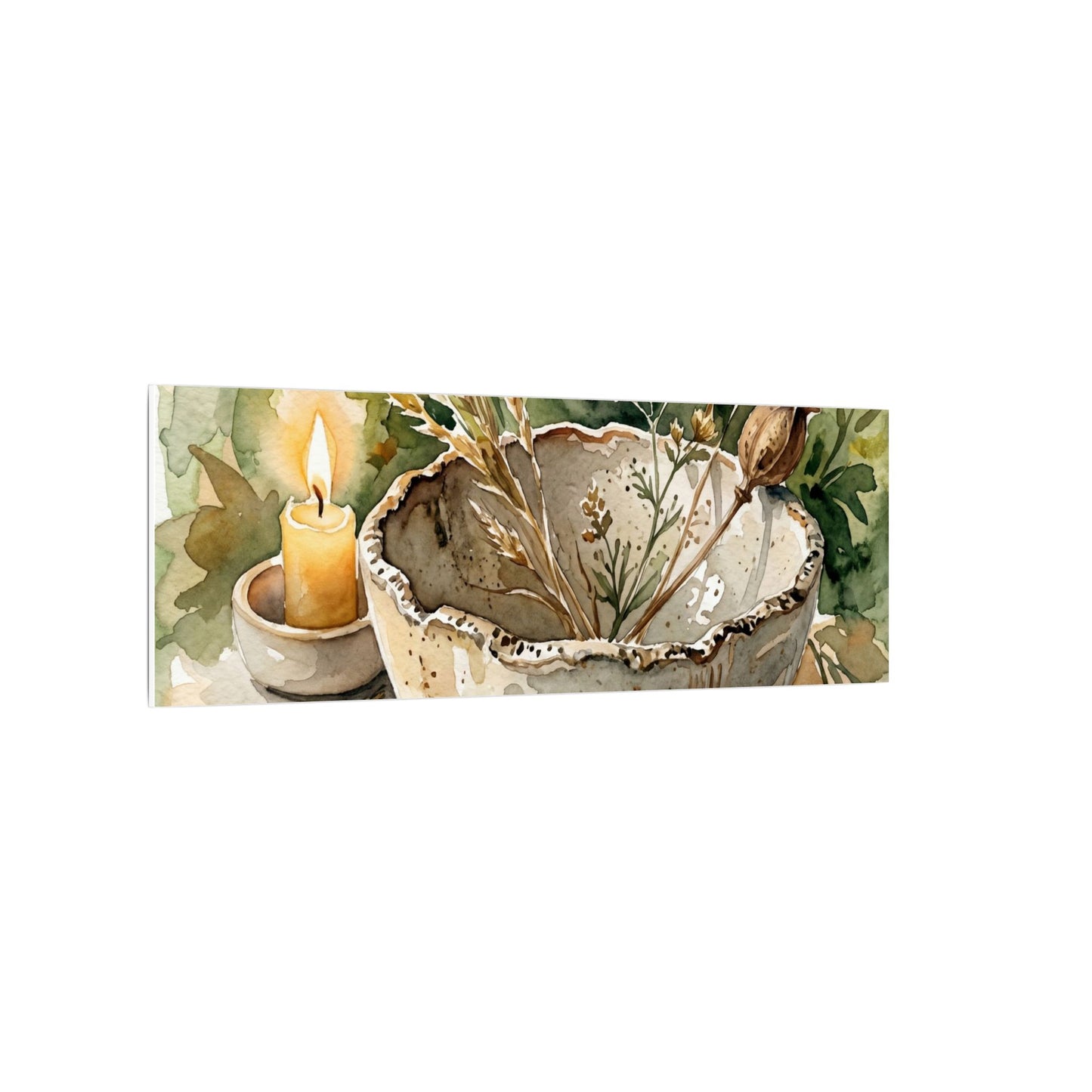 Ceramic Bowl Summer Canvas Art | Japandi Elegant Design