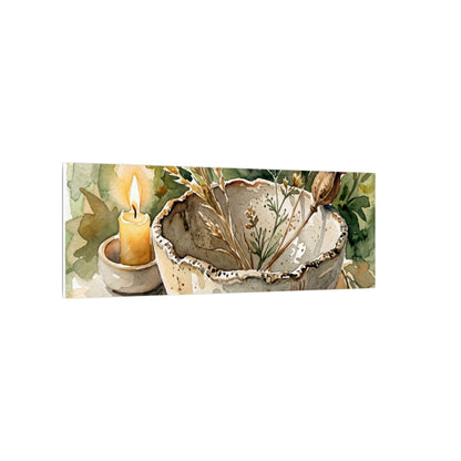 Ceramic Bowl Summer Canvas Art | Japandi Elegant Design