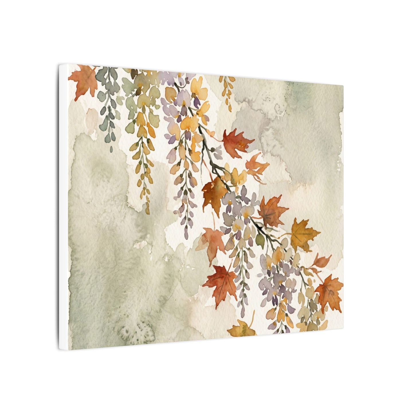 Ma Wisteria Canvas Art - Japandi Watercolor