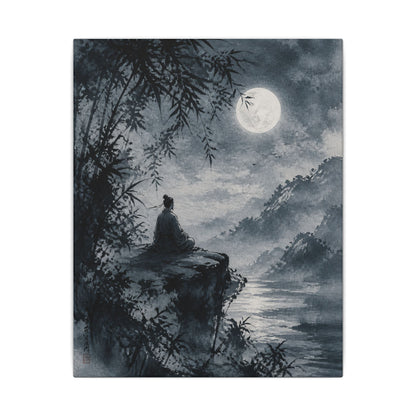 Ink Brushstroke Sumi E Canvas Art | Serene Zen Art