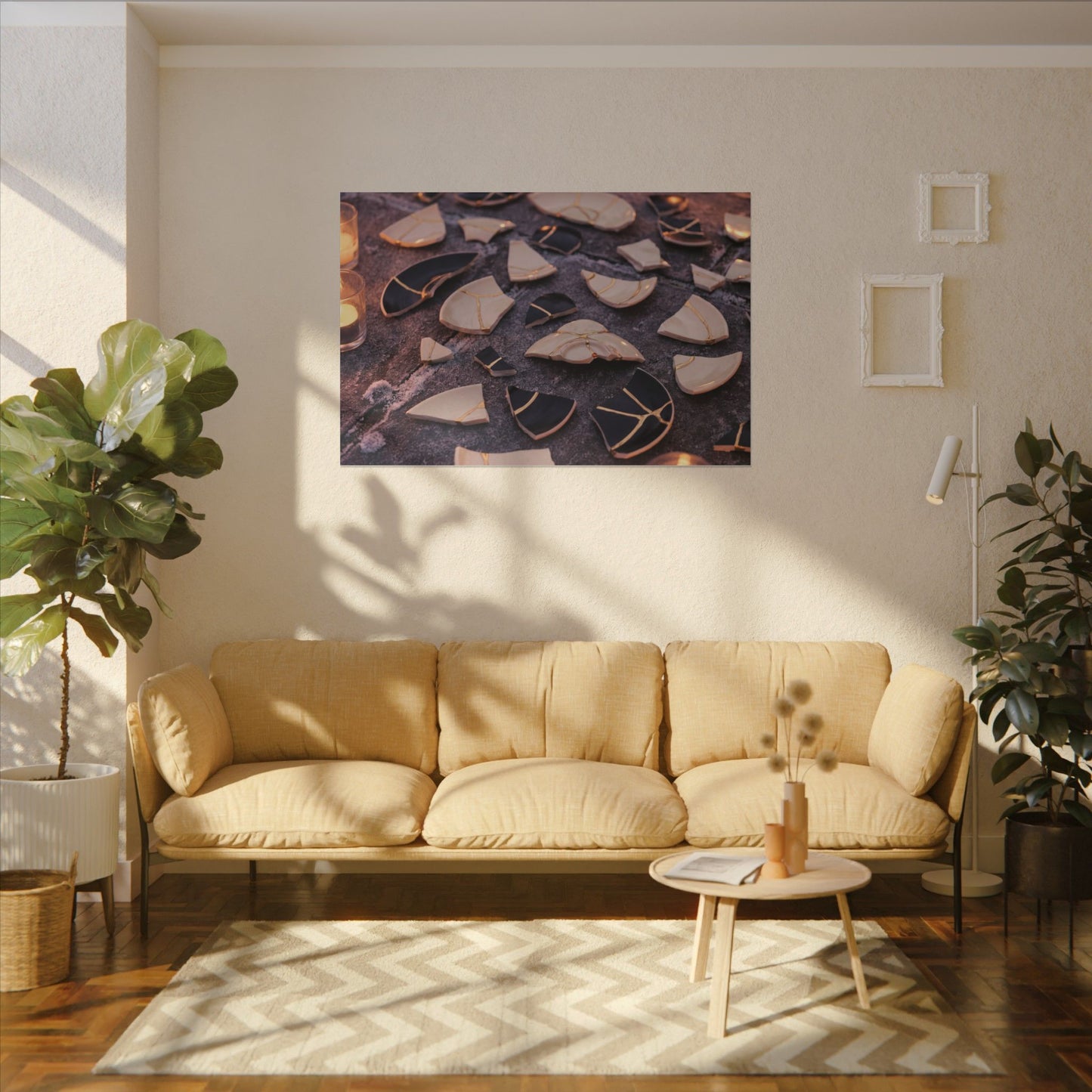 Winter Broken Pottery Broken Beauty Canvas Art | Beautiful Decor