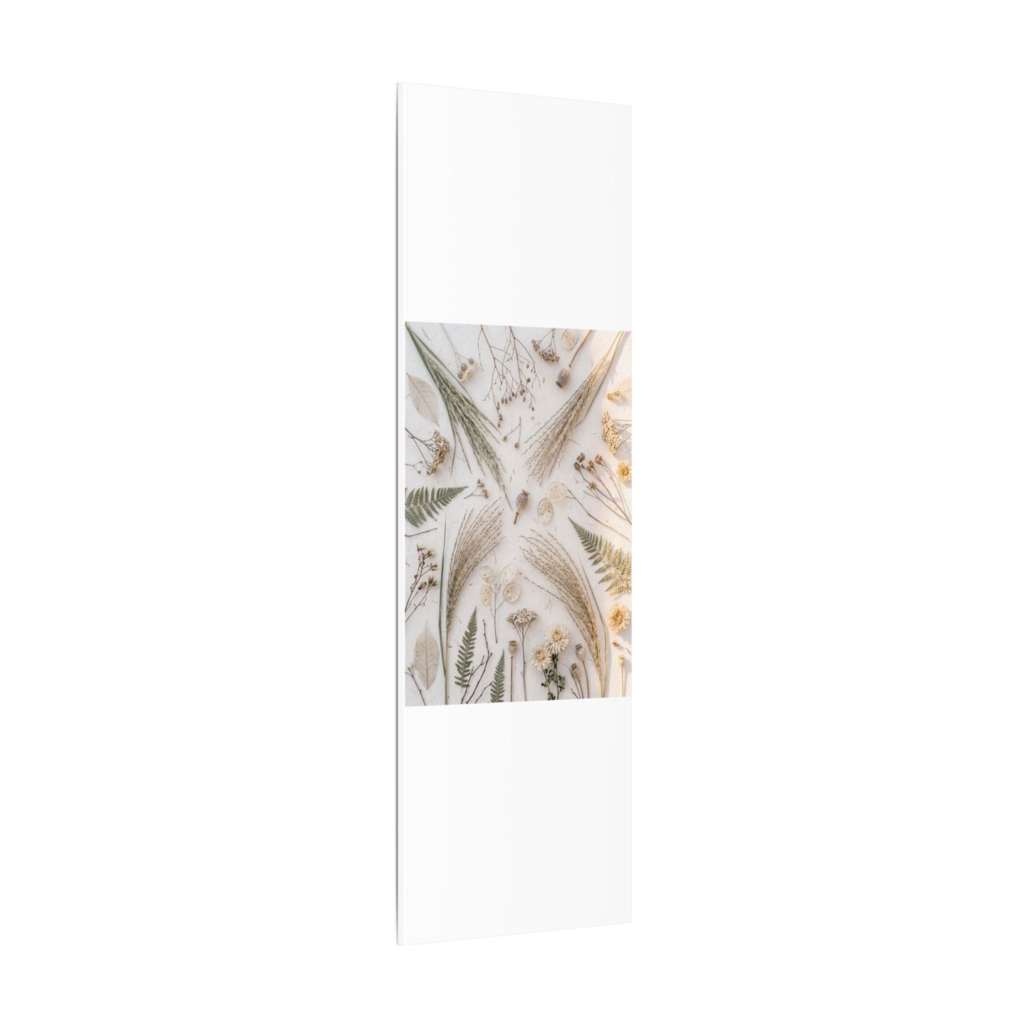 Elegant Dried Flowers Canvas Art - Japanese Pattern Japandi