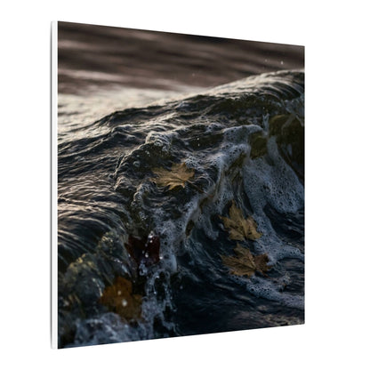 Dark Japandi Ocean Wave in Dawn | Moody Minimal Canvas Art