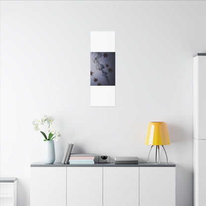 Dark Japandi Incense Smoke in Dawn | Moody Minimal Canvas Art