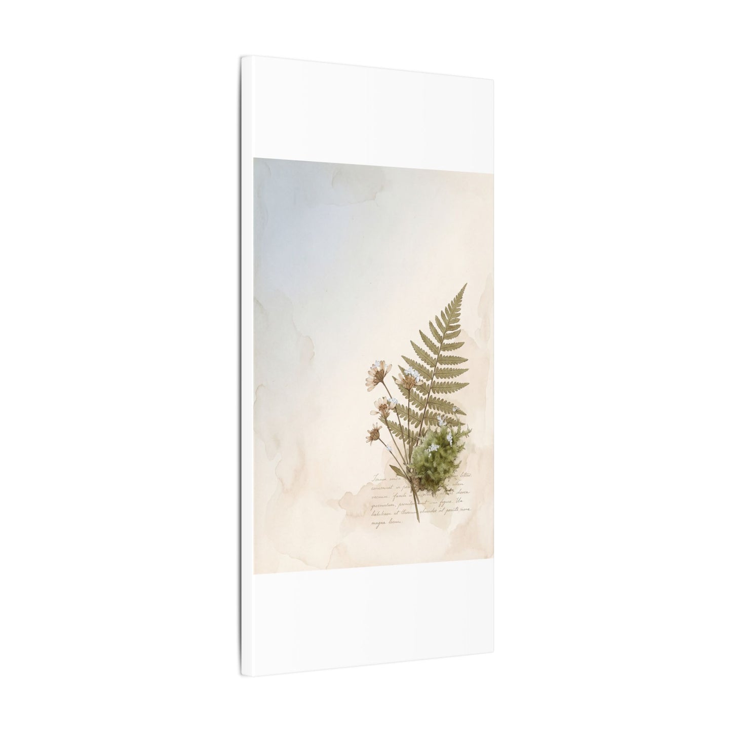 Winter Moss Close Up Herbarium Canvas Art | Enchanting Decor