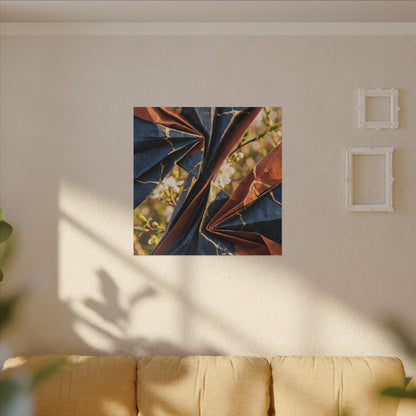 Golden Hour Paper Fold Canvas Art - Kintsugi Ma
