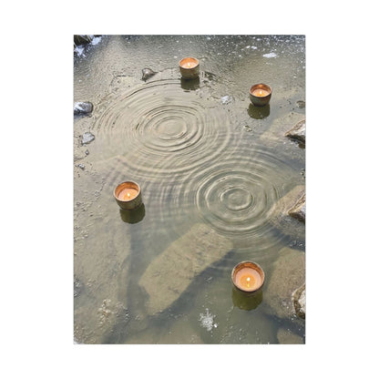 Water Ripple Canvas Art | Winter Japandi Japanese Pattern Art