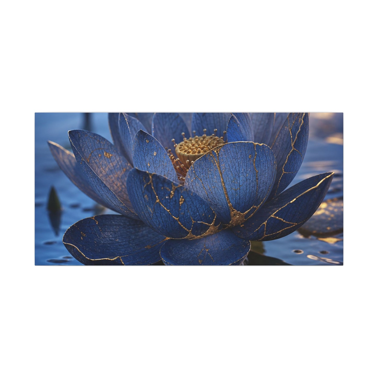 Kintsugi Lotus Flower in Dawn | Broken Beauty Canvas Art