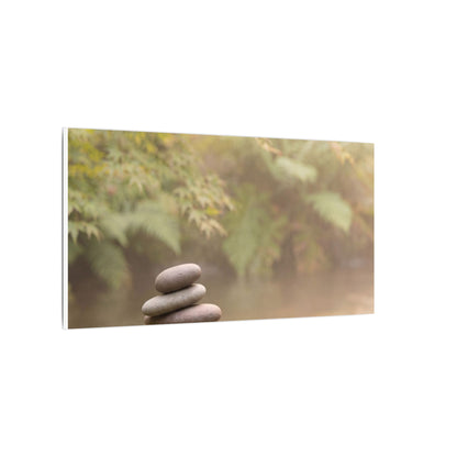 Cozy River Stones Canvas Art - Japanese Pattern Japandi