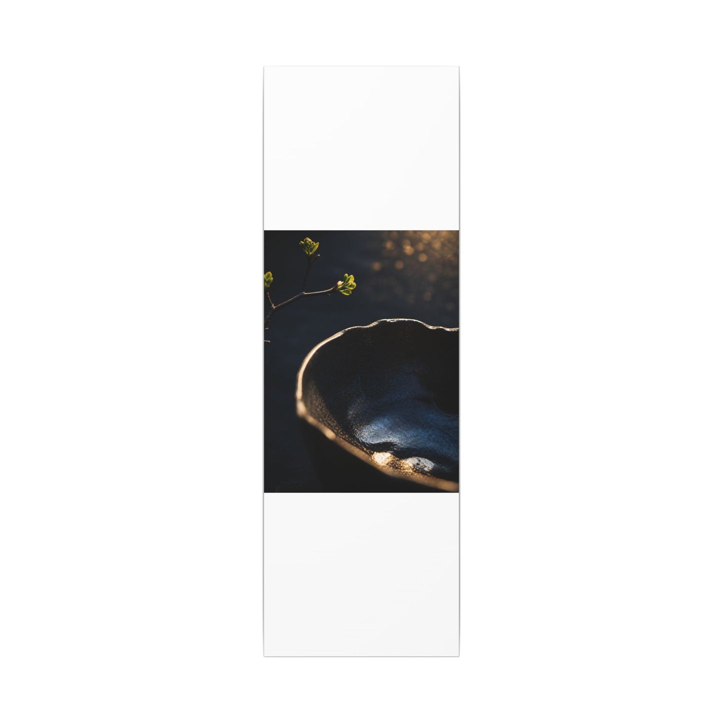 Ma Ceramic Bowl Canvas Art - Dark Japandi Shadow Zen