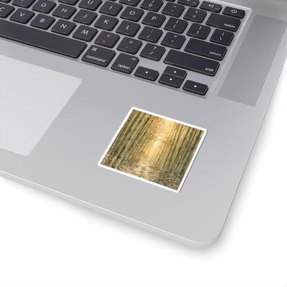 Golden Hour Bamboo Grove Sticker - Japandi Shibui