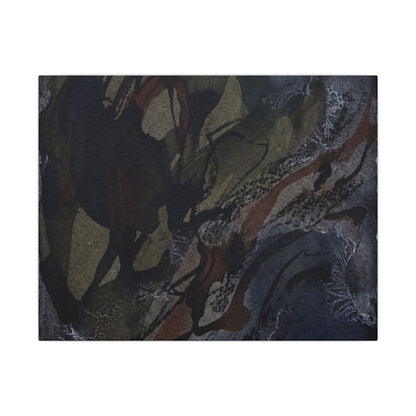 Shadow Play Winter Canvas Art | Dark Japandi Luxurious Design Art Print