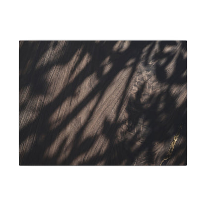 Shadow Play Summer Canvas Art | Dark Japandi Moody Design