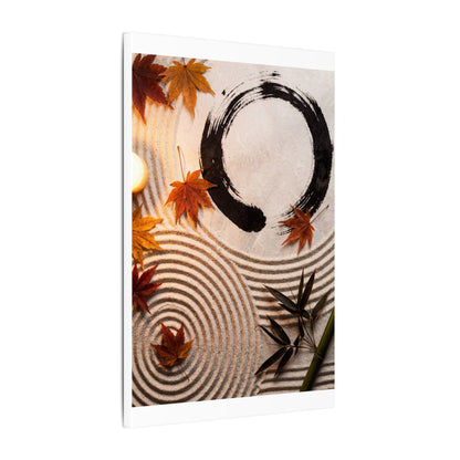 Tranquil Rock Garden Canvas Art - Enso Zen