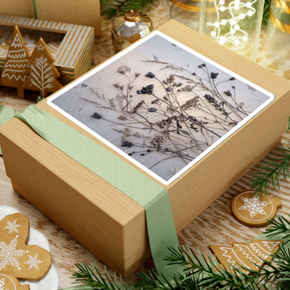 Japandi Dried Flowers in Dawn | Japanese Pattern Sticker Art Print