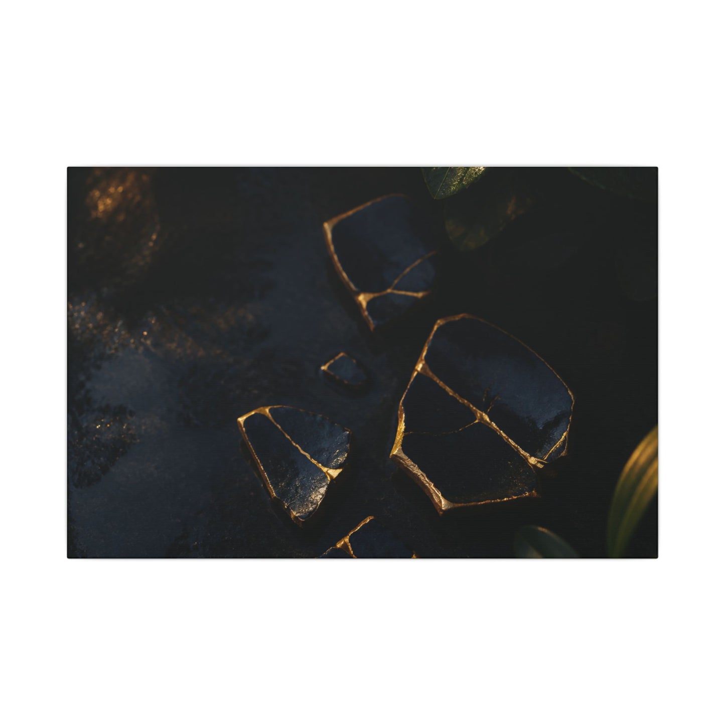 Summer Broken Pottery Moody Minimal Canvas Art | Atmospheric Decor