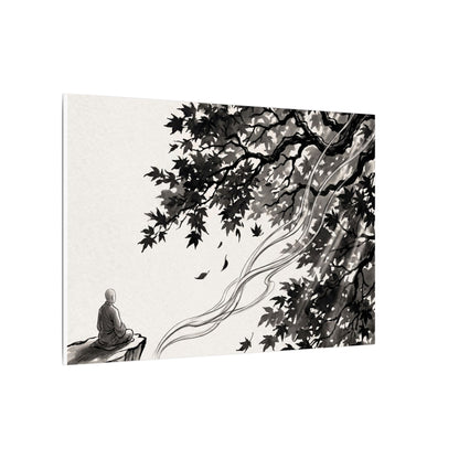 Serene Incense Smoke Canvas Art - Ukiyo E Inspired Zen