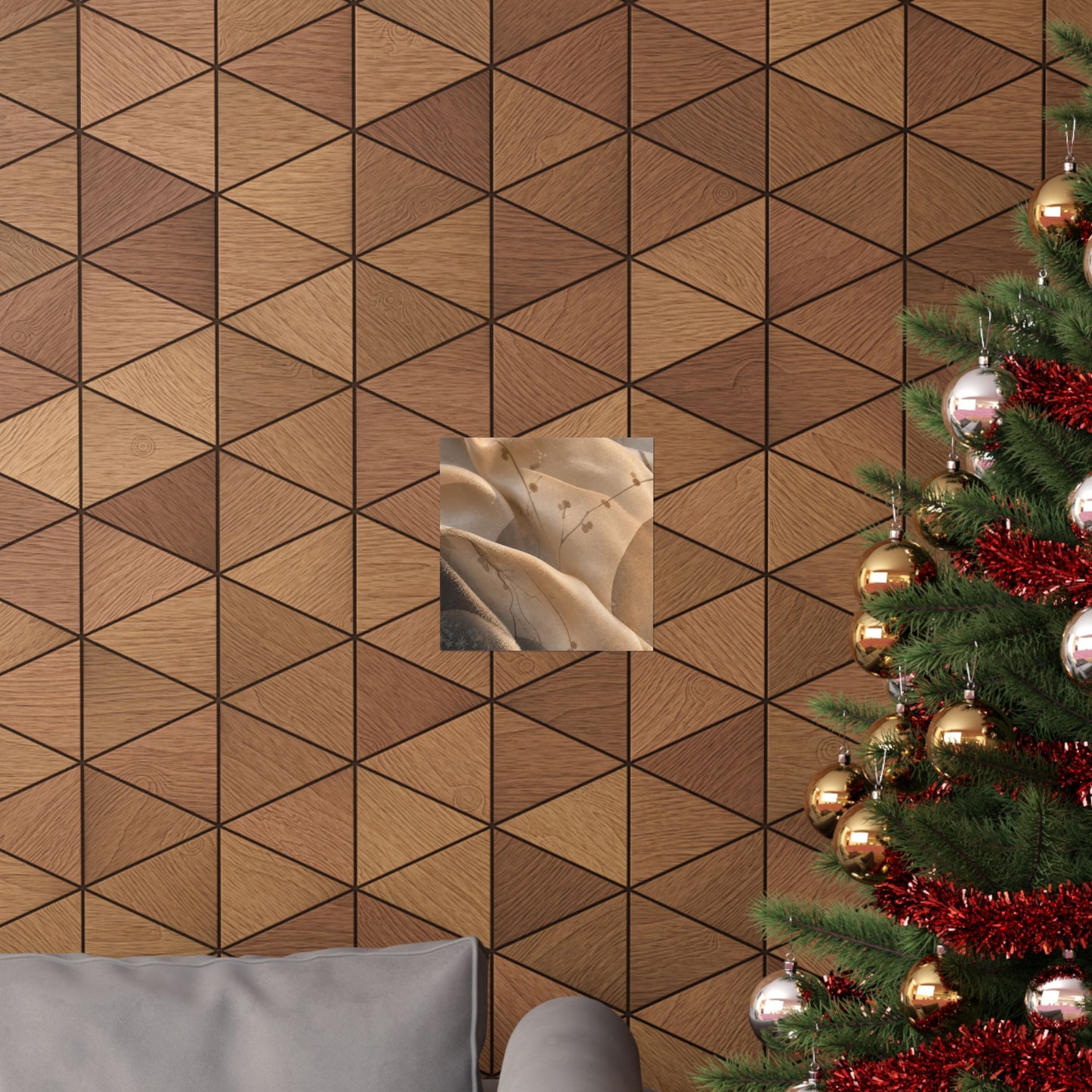 Silk Drape Winter Wall Art Print | Japandi Cozy Design