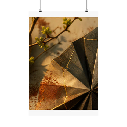 Artful Paper Fold Wall Art Print - Broken Beauty Kintsugi