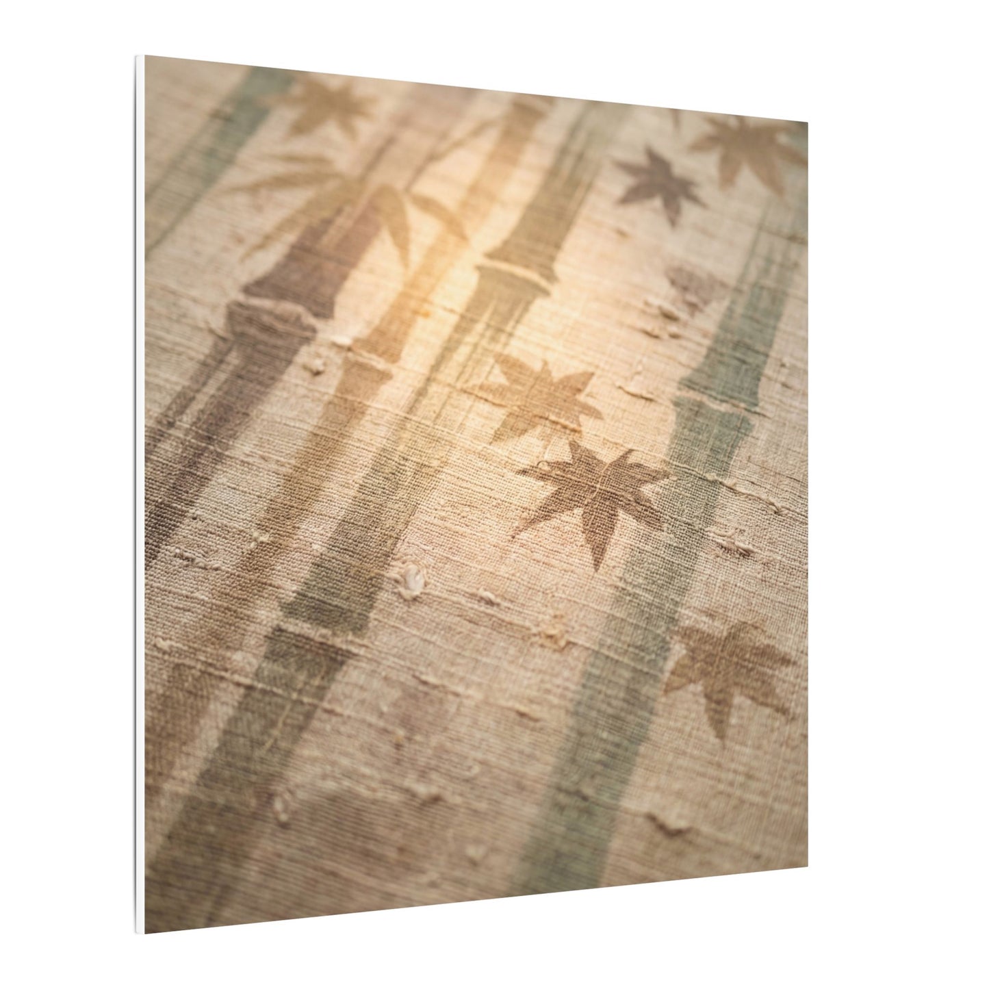 Autumn Bamboo Grove Japanese Pattern Canvas Art | Neutral Decor