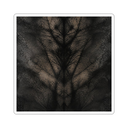 Shadow Play Charcoal Ink Sticker | Moody Dark Japandi Art