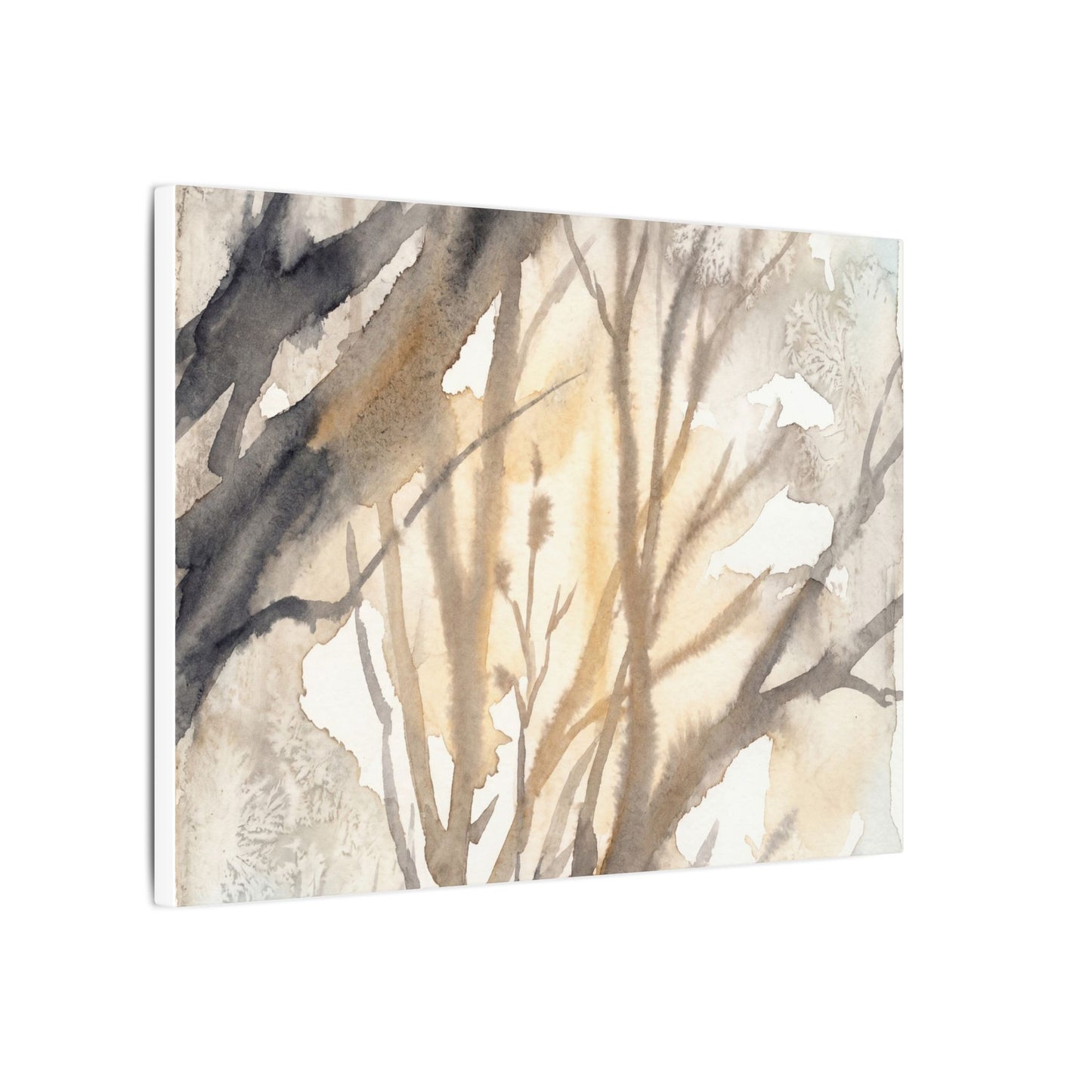Ma Shadow Play Canvas Art - Japandi Watercolor