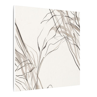 Neutral Shoji Screen Canvas Art - Minimal Line Japandi