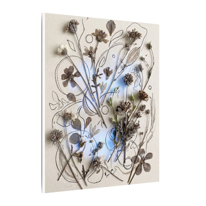 Dried Flowers Minimal Line Canvas Art | Elegant Japandi Art
