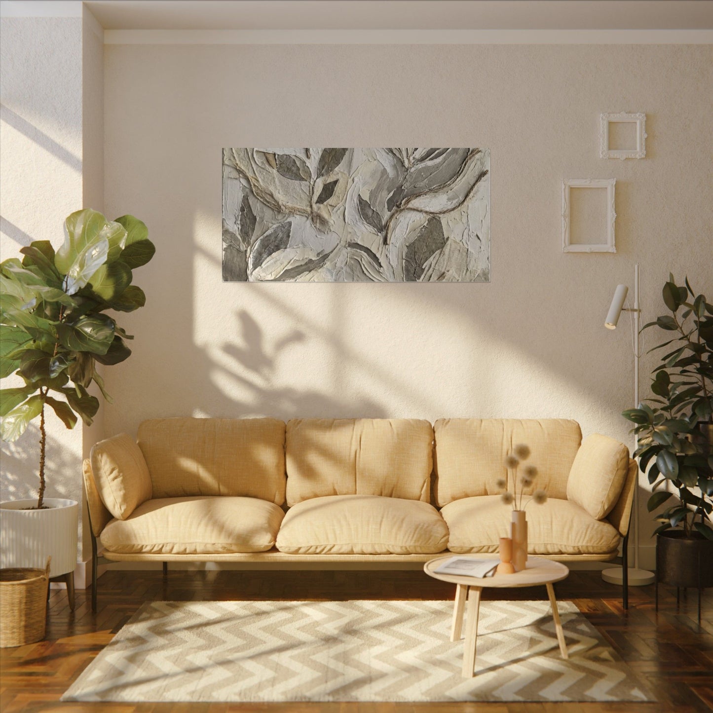 Japandi Textured Canvas Art