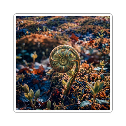 Dappled Fern Unfurling Sticker - Kintsugi Seijaku