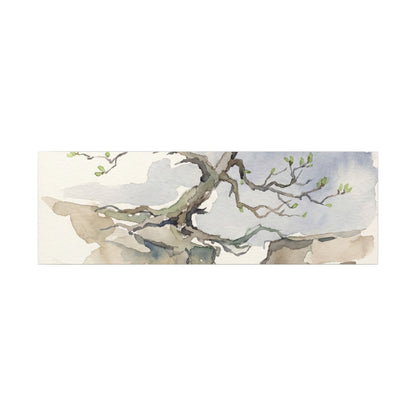 Moonlight Pine Tree Canvas Art - Japandi Ma