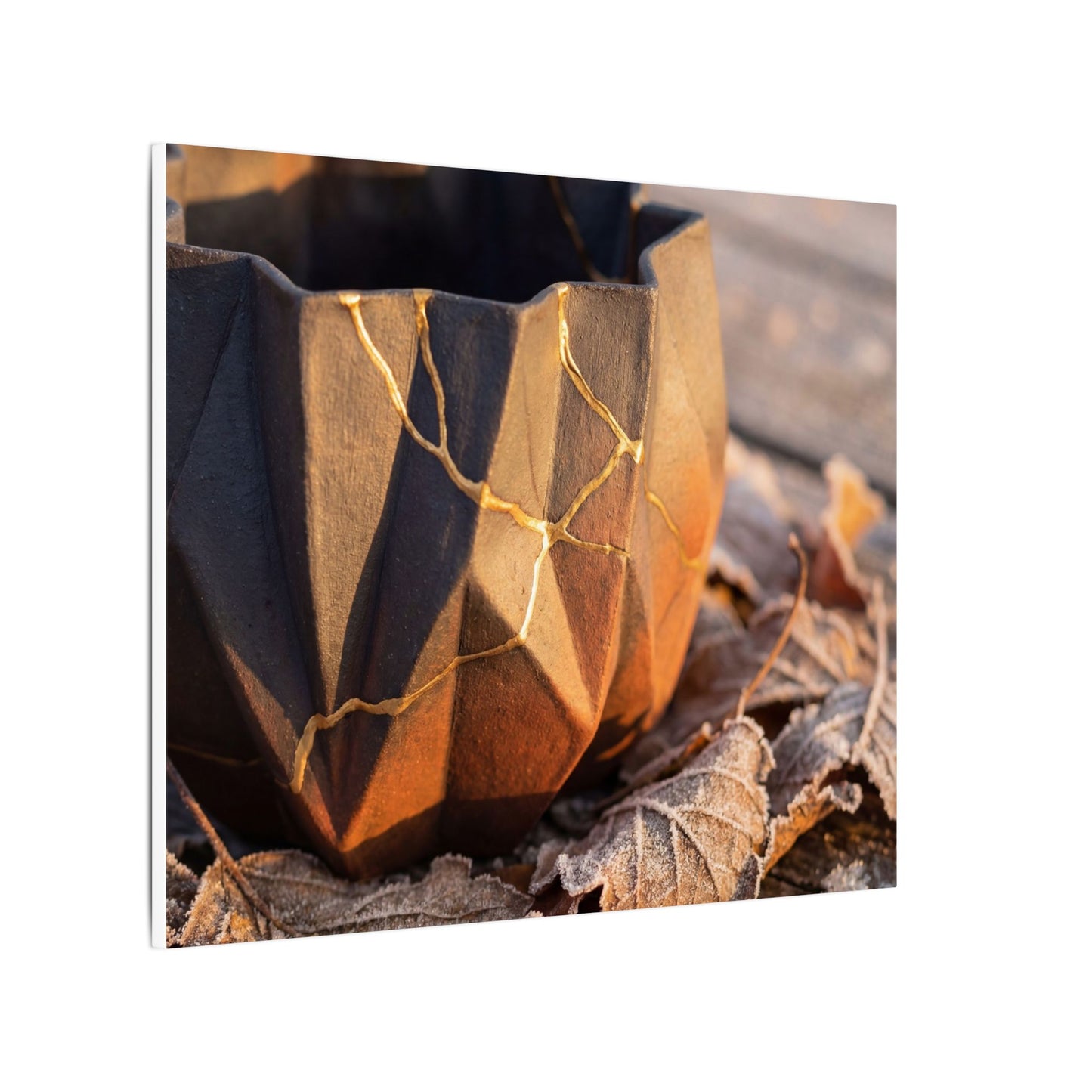 Paper Fold Gold Repair Canvas Art | Philosophical Kintsugi Art