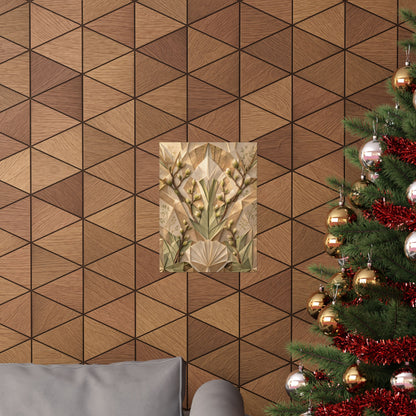 Paper Fold Japanese Pattern Wall Art Print | Warm Japandi Art