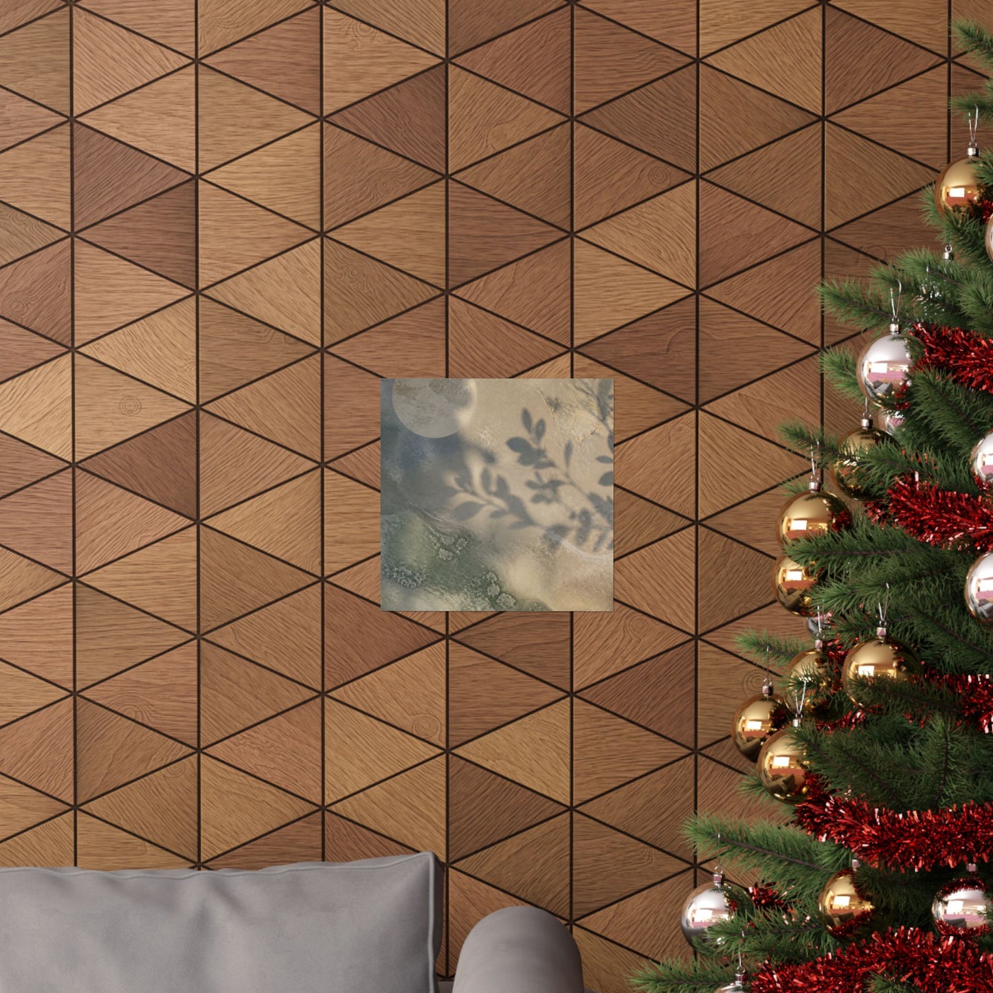 Winter Shadow Play Texture Wall Art Print | Cozy Decor