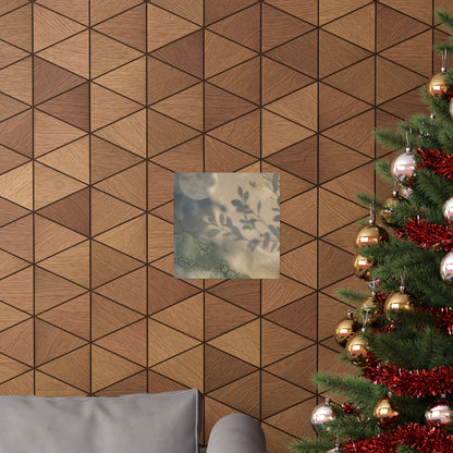 Winter Shadow Play Texture Wall Art Print | Cozy Decor