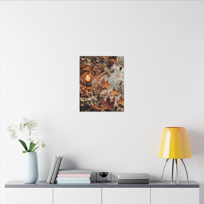 Candlelight Dried Flowers Canvas Art - Japandi Seijaku