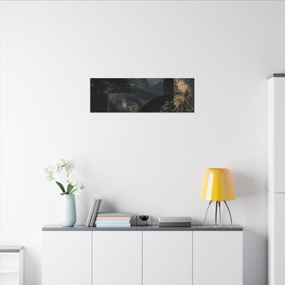 Mountain Mist Summer Canvas Art | Dark Japandi Atmospheric Design