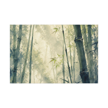 Bamboo Grove Spring Canvas Art | Zen Serene Design