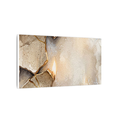 Broken Pottery Winter Canvas Art | Japandi Warm Design