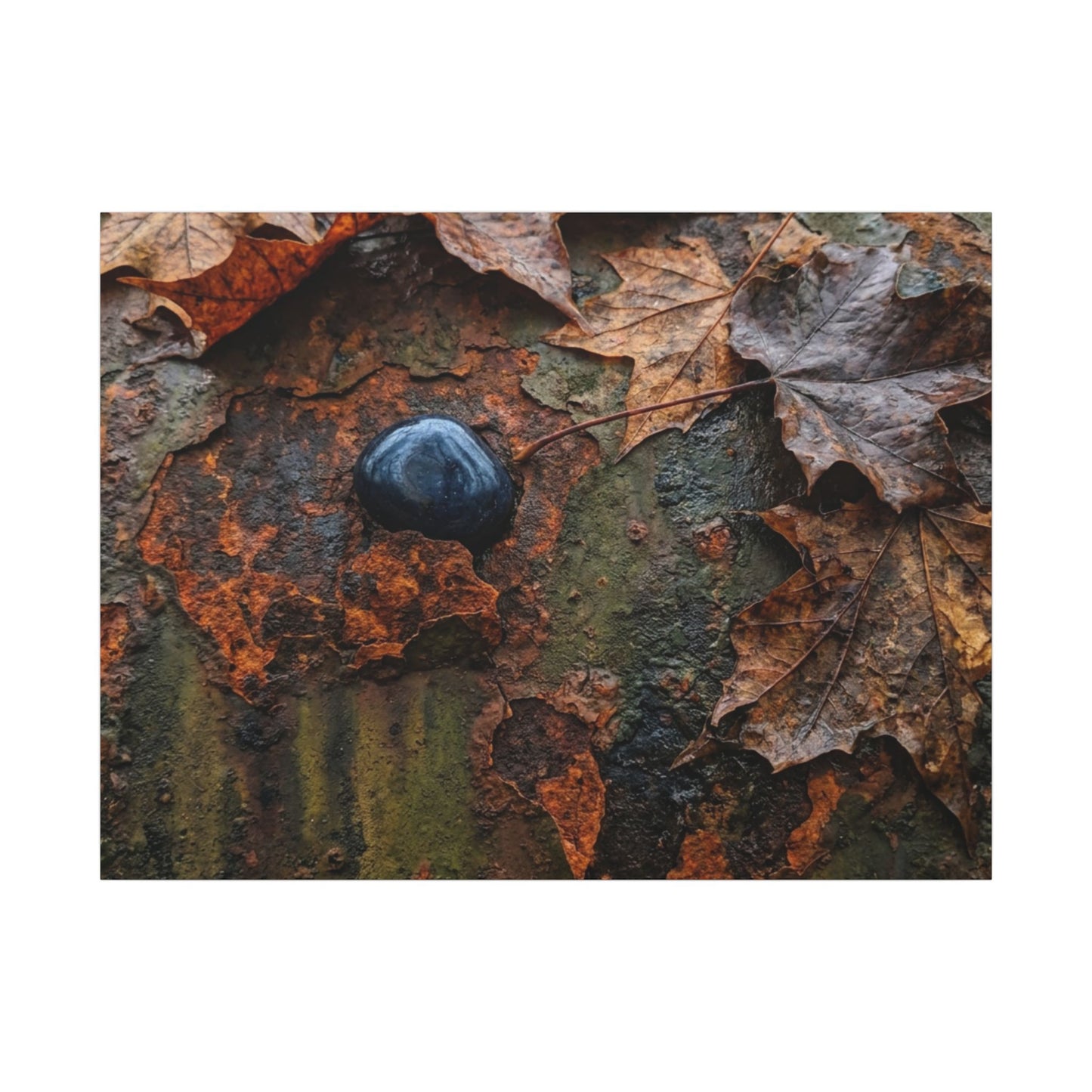 Datsuzoku Rust Patina Canvas Art - Dark Japandi Moody Minimal