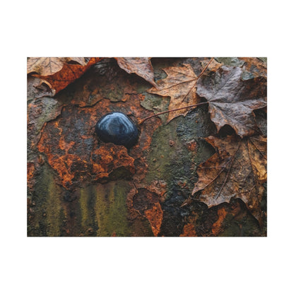 Datsuzoku Rust Patina Canvas Art - Dark Japandi Moody Minimal
