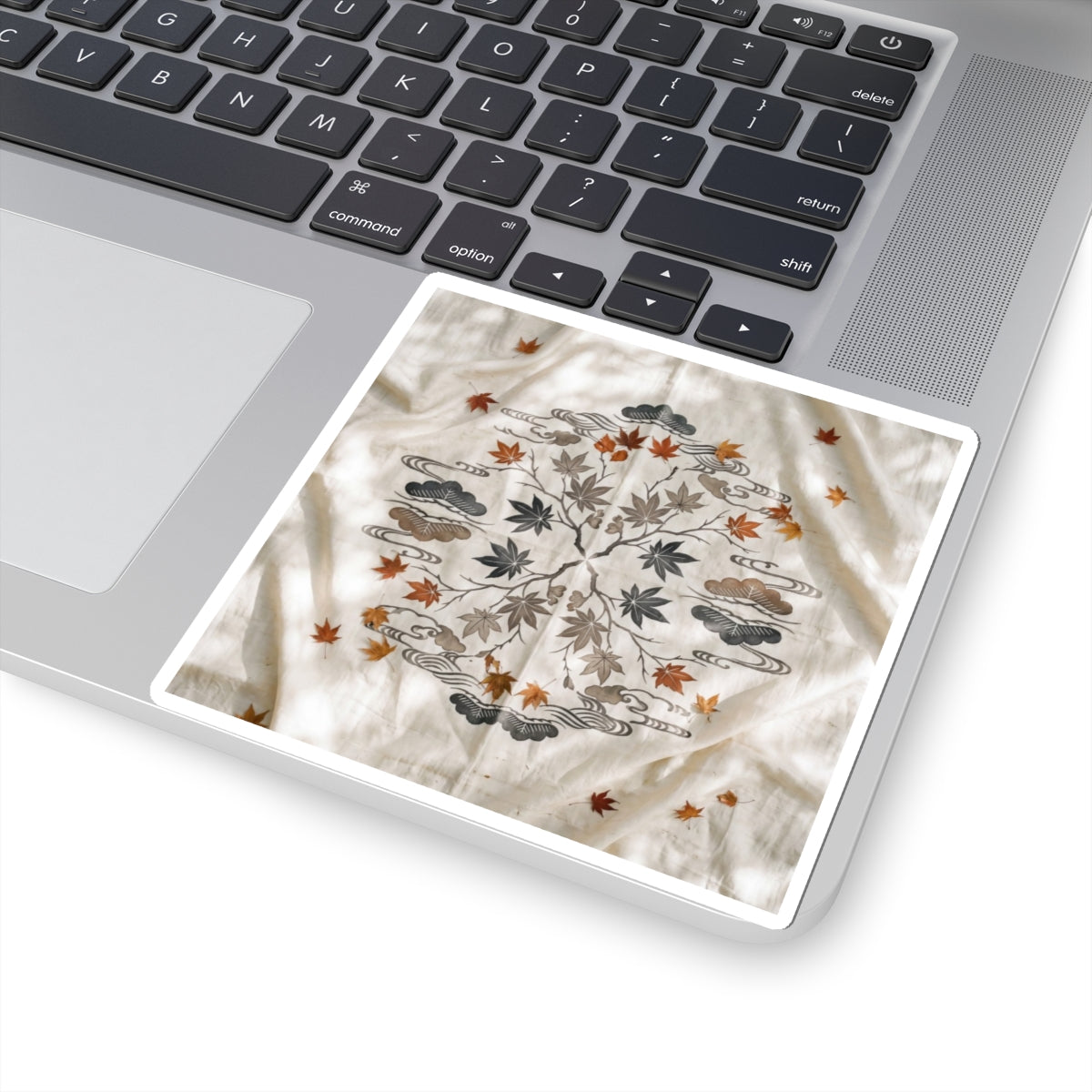 Silk Drape Sticker | Autumn Japandi Japanese Pattern Art