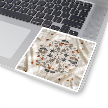 Silk Drape Sticker | Autumn Japandi Japanese Pattern Art