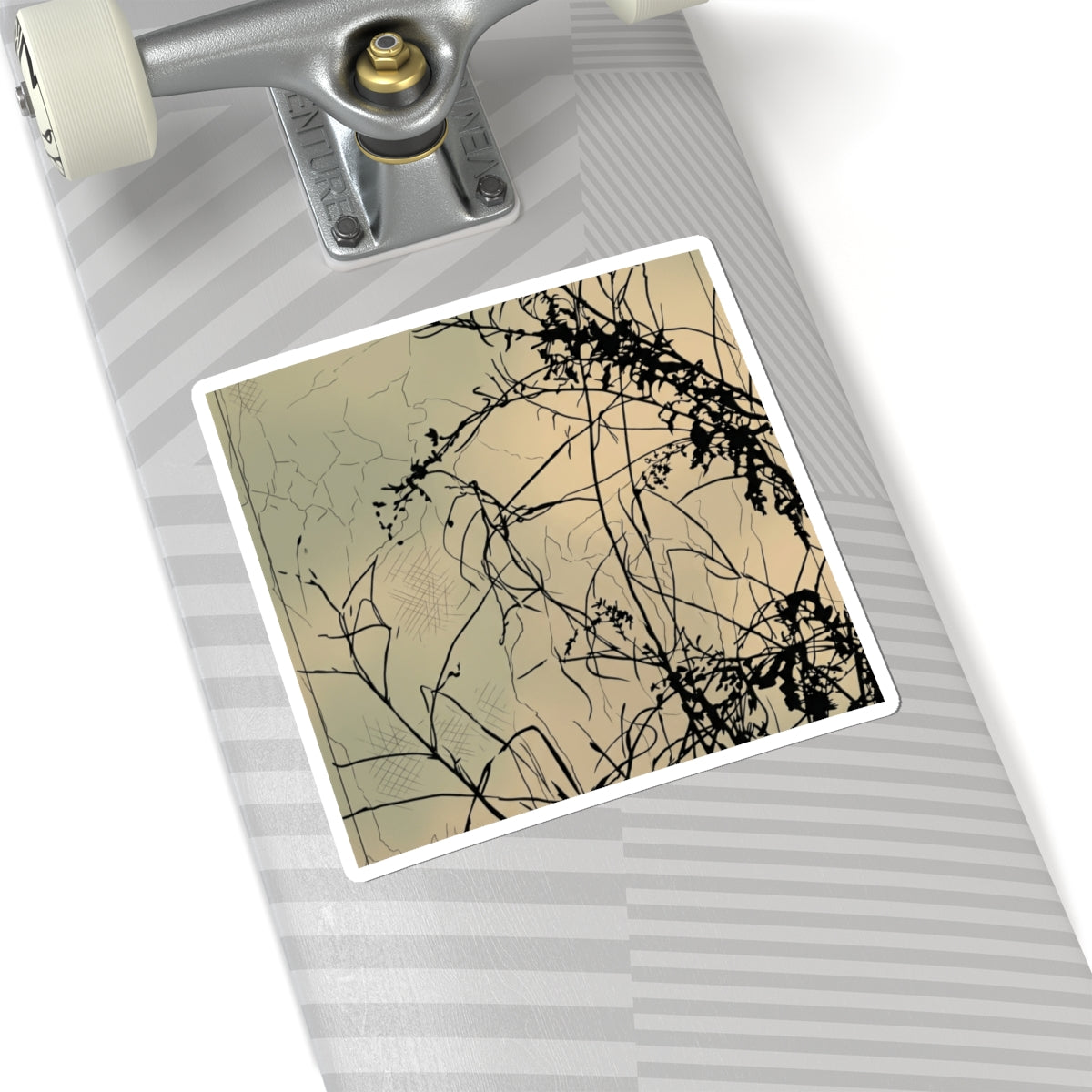 Cozy Torii Gate Sticker - Minimal Line Japandi Art Print